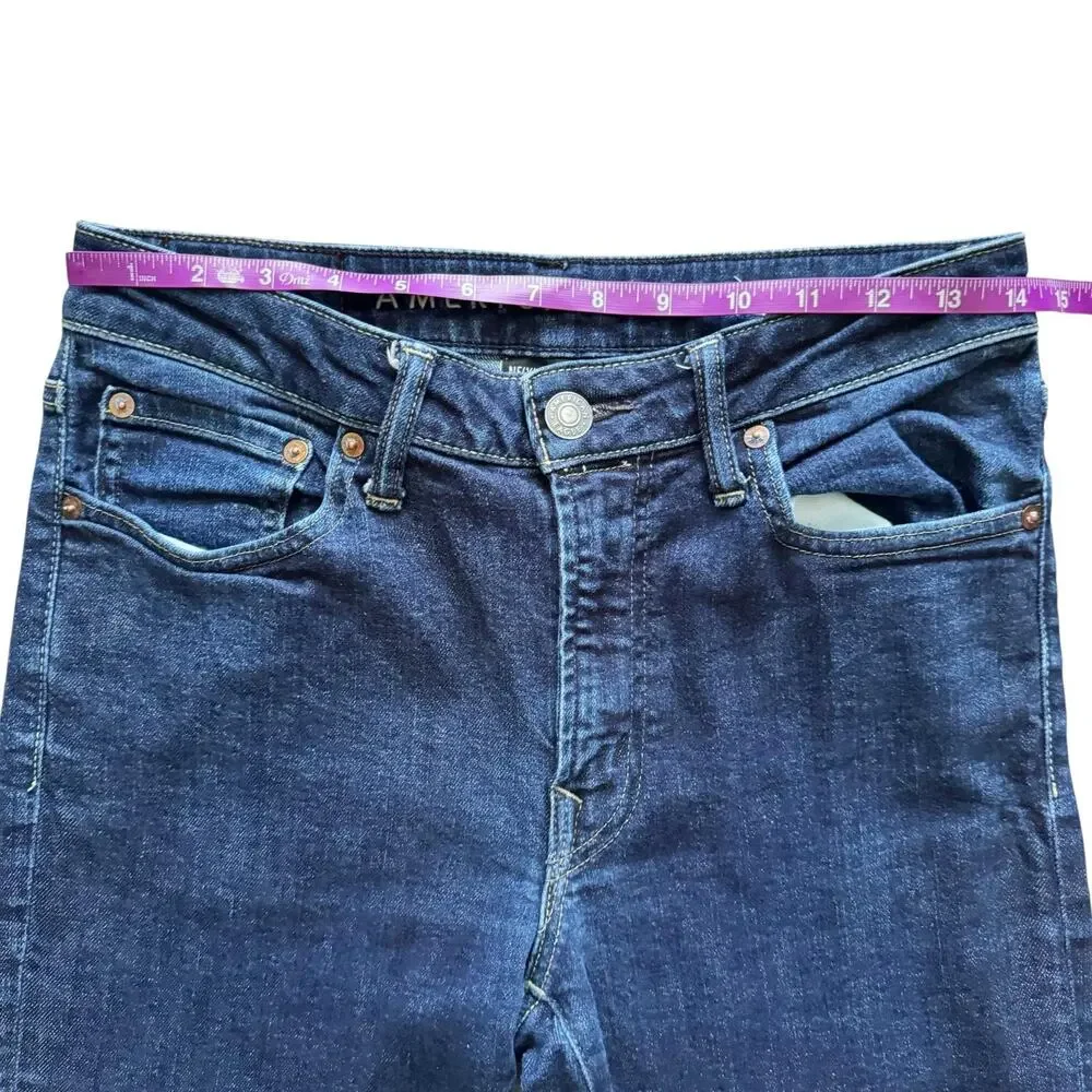 American Eagle Outfitters Men's Straight Jeans - Dark Blue - Picture 6 of 15